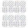 16 électrodes TENS EMS 5x5 cm – électrodes adhésives réutilisables pour appareils TENS/EMS – connecteur 2 mm – excellente conduc