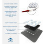 16 électrodes axion | Patchs 10x5 cm et 5x5 cm pour électrostimulateur TENS et/ou EMS réutilisables et autocollants avec connexi