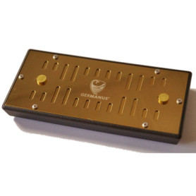 GERMANUS Cassette Métallique Humidificateur à Humidor à Cave à Cigares en Or