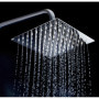 Système de douche en acier inoxydable de ELBE, douche à effet pluie avec pommeau de douche en acier inoxydable 304 20x20cm carré