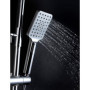 Système de douche en acier inoxydable de ELBE, douche à effet pluie avec pommeau de douche en acier inoxydable 304 20x20cm carré