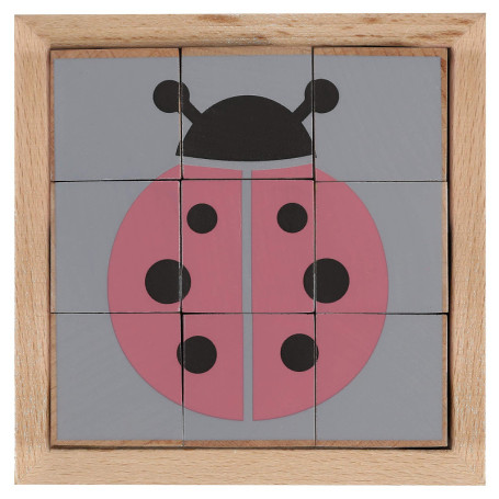 Kindsgut Jeu d’éveil Puzzle Cube en Bois, Jouets en Bois pour Les Petits Enfants, Design Simple et Couleurs subtiles pour Le Pla