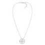 SOFIA MILANI - Collier pour Femme en Argent 925 - avec Pierre de Zircon - avec Pendentif en Forme de Boussole et Carte du Monde 