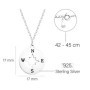 Sofia Milani - Collier pour Femme en Argent 925 - avec Pendentif en Forme de Boussole - N0431