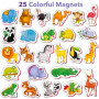 Little World 27 Magnet Frigo - Aimant Educatif - Aimant pour Tableau Enfant - Animaux Magnetique