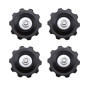 OTOTEC Lot de 4 poulies de roue jockey 10T universelles pour dérailleur 5/6/7/8 vitesses avec couvercle anti-poussière et boulon