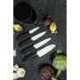 Kyocera KB-RD BK 4KN FK EU Set de couteaux en céramique avec couteau universel, couteau Santoku et bloc rond pour 8 couteaux, la