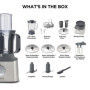 Kenwood Multipro Compact + FDM315SS Robot de cuisine compact, 2,1 l, balance intégrée, couteau en acier inoxydable, 4 disques de