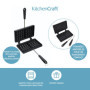 KitchenCraft Gaufrier Avec Revêtement Antiadhésif, Gaufrier Pour Cuisinière, Simple Et Pratique, Noir