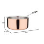 Vogue Casserole en cuivre à trois parois pour induction - 200 mm