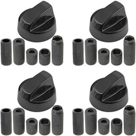 Spares2go Boutons de commutateur de commande noir universel pour toutes les marques de four, cuisinière et plaques de cuisson (L