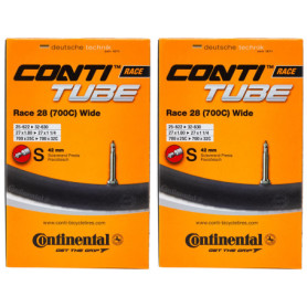 Continental Lot de 2 Tubes de Course Unisexes de 71,1 cm de Large, Noir, [25-622->32-630]
