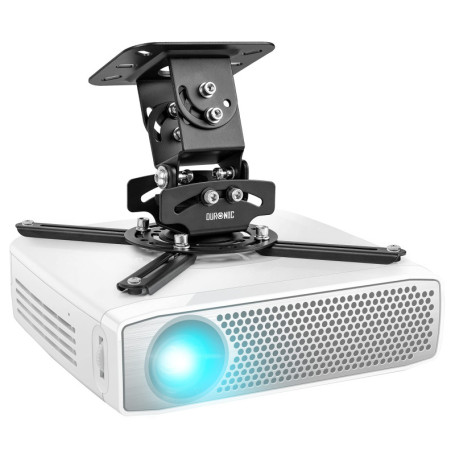 Duronic PB03XB Support pour Vidéoprojecteur Plafond Rotatif 360° Inclinable 30° Pivotant 20° Charge maximale de 13,6 kg Idéal po