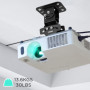 Duronic PB03XB Support pour Vidéoprojecteur Plafond Rotatif 360° Inclinable 30° Pivotant 20° Charge maximale de 13,6 kg Idéal po