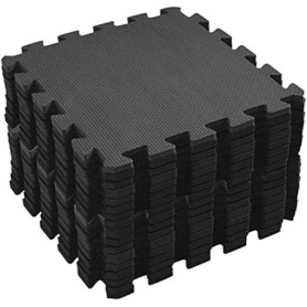 VLFit Tapis de Protection de Sol – 18 Dalles en Mousse sans BPA + Bordures | Matelas Puzzle Imperméable,Antidérapant pour matéri