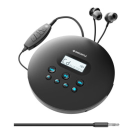Lecteur CD Portable Bluetooth | Batterie Rechargeable d'une Durée de 12 Heures | Lecteur CD Enfant | AUX Compatible pour Voiture