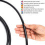 Belle Vous Câble Antivol Velo - Cable de Securite Velo Noir Très Résistant de 4,5 m de Long et 10 mm d’Épaisseur - Câble Flexibl