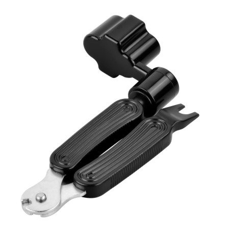 Vesaneae 3 en 1 Enrouleurs de Corde de Guitare, Coupe-Corde et Extracteur de Broches de Pont, Pince Coupante Guitares Noir, Mult