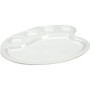 COSY & TRENDY HP1372 Assiette à fondue Porcelaine, 23,8X28,3 cm, White