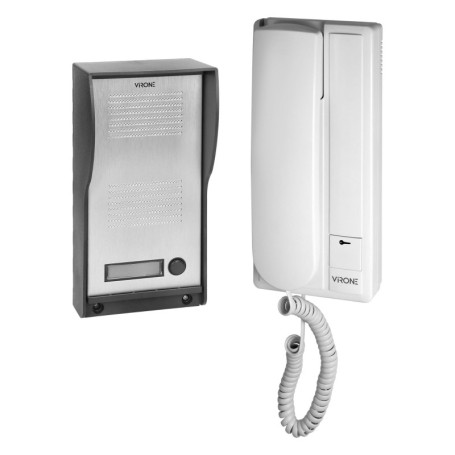 Virone CARLO Interphone Filaire 1 Maison Familiale À Encastrer 2 Fils, 230v Ac, Rétroéclairage Du Nom De Famille