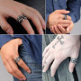 EQLEF Dragon Claw Ring Set, Bague Gothique Réglable Sauvage Alondra Ouvert Punk Bague Cadeau Cool Dragon Bague pour Hommes Femme