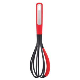 BERGNER Mars | Fouet | En nylon et silicone | Manche ergonomique, revêtement et trou de suspension | Longueur de 30,6 cm | Noir 