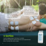 AUVON 4 Canaux Appareil d'électrostimulation EMS/TENS pour le soulagement de la douleur, avec 24 modes de electrostimulateur mus