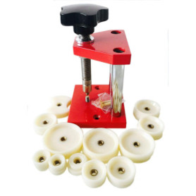 LLF Ensemble de presse de montre avec 12 matrices de découpe pour montre et boîtier de montre, outil de réparation de montre, ou