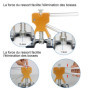 Tosucs Outil Débosselage sans Peinture Kit Débosselage Carrosserie 34 PCS avec Pistolet à Colle,Doré Dent Extracteur,pour Voitur