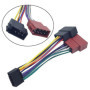 Sound-way Câble Adaptateur Faisceau Adaptateur fiche ISO Radio Compatible avec autoradio JVC/Kenwood 16 Pin 22x10 mm
