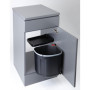 FRANKE | Poubelle de tri des déchets Sorter Mini (121.0176.518) | Containers : 17.5L | Couleur : Noir