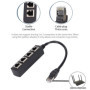 Adaptateur Ethernet RJ45, Adaptateur Répartiteur 1 à 4 Ports, Adaptateur de Câble Réseau RJ45, Protection contre les Interférenc