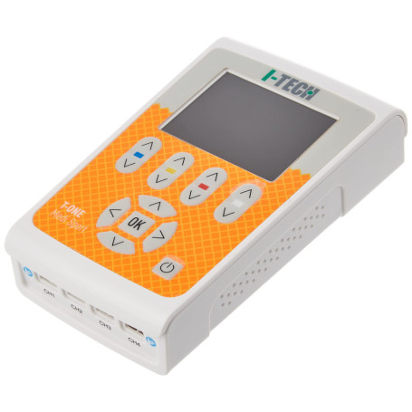 I-Tech T-One Medi Sport, Électrostimulateur 4 canaux indépendants, jusqu'à 8 électrodes, double utilisateur, écran couleur rétro