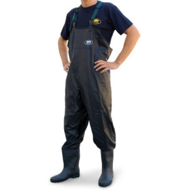 Lineaeffe Scaphandre PVC Chest Black Taille 45 Waders de Pêche Respirant Néoprène Tour de Poitrine Pantalon Cuissardes