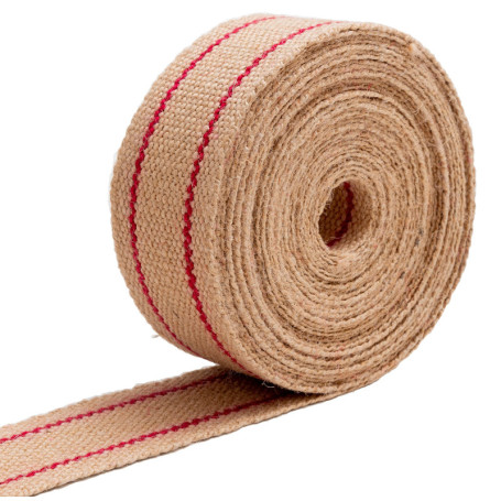 IPEA Courroie en Jute pour Tapisserie - Made in Italy - 10 Mètres - Corde de Ceinture Professionnelle pour Fond de Chaises, Cana