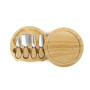 Ibili 782750 Set de Couteaux à Fromage, Inox, Marron, 21 x 21 x 4 cm