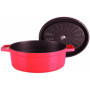 Lacor 25931 Faitout Rouge Ovale Fonte d'Aluminium avec Couvercle Diamètre: 31X25 cm