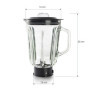 Lacor 69584 Carafe pour mixeur Delicy, récipient en Verre, idéal pour Les zumos, Smoothies et crèmes, 4 Lames, Couvercle herméti