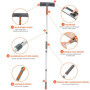 Nettoyeur de fenêtre Professionnel 2 en 1 avec Tige d'extension, Lave-vitres télescopique avec tête Flexible, Outils de Nettoyag