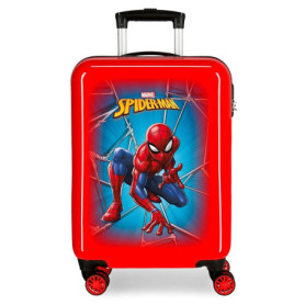 Marvel Spiderman Black Valise Trolley Cabine Rouge 37x55x20 cms Rigide ABS Serrure à combinaison 34L 2,6Kgs 4 roues doubles Baga