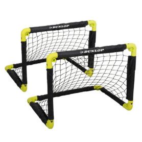 Dunlop Cage de Foot 50 x 44 x 44 cm - Ensemble de 2 Buts de Foot - Mini But Pliable - Kit Entrainement Football pour Enfants et 