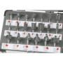 FERM Jeu de 20 Fraises - pour défonceuses - Avec coffret en aluminium