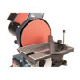 FERM Ponceuse Stationnaire - 350W - 150mm - avec 2 Bandes abrasives (P80 et P120) et 2 disques abrasifs (P80 et P120)