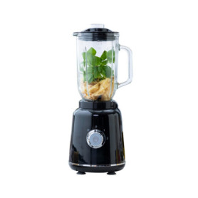 MasterChef Mixeur Blender Smoothie, Soupe, Pesto et plus, Bol en Verre, 1 Litre, Lames en Acier Inoxydable, 2 Vitesses, Passe au