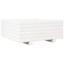 vidaXL Jardinière Blanc 60x60x26,5 cm Bois de pin Massif, jardinière d'extérieur, bac à Fleurs, boîte à Plantes, jardinière de t