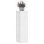 vidaXL Supports pour Plantes 2 pcs Blanc 17x17x60 cm Bois d'ingénierie, Support de Fleurs, Support de Pot de Plante, Support de 