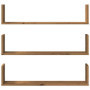 vidaXL Étagères murales 3 pcs chêne Artisanal Bois d'ingénierie