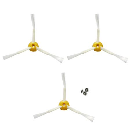 MIRTUX Pack de Remplacement de 3 brosses latérales Compatible avec Roomba séries 500, 600 et 700 - Kit de 3 pales - Pièces de Re