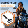 Éclairage de plaque d'immatriculation, à LED, homologuée E, pour moto, quad, roller, voiture, VTT, IP67, mini, noir, super aspec