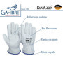 RuviGrab - Gant de travail en cuir de vache pleine fleur naturel - Gants de jardinage - Gants en cuir - Gants en cuir pour la co